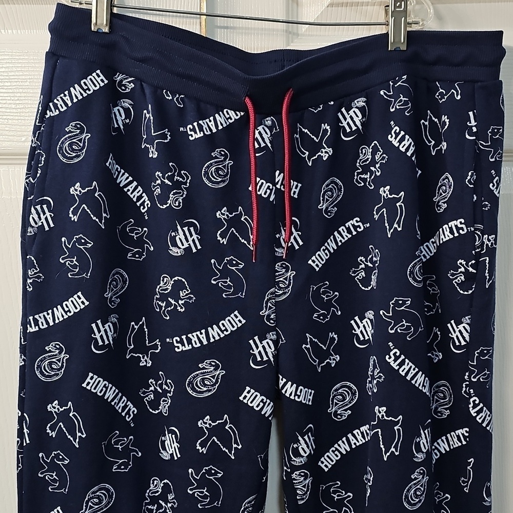 New Women's Harry Potter Hogwarts Drawstring Waist Pockets Sweats XL Blue